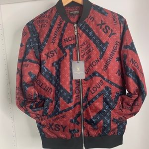 Large Print Bomber Jacket